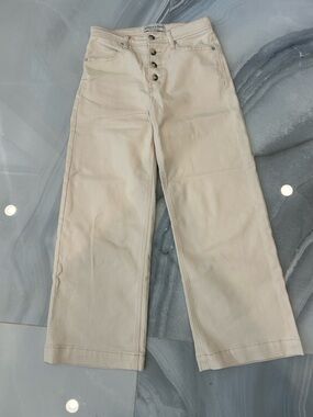 Scotch & Soda Cream Button-Fly Jeans